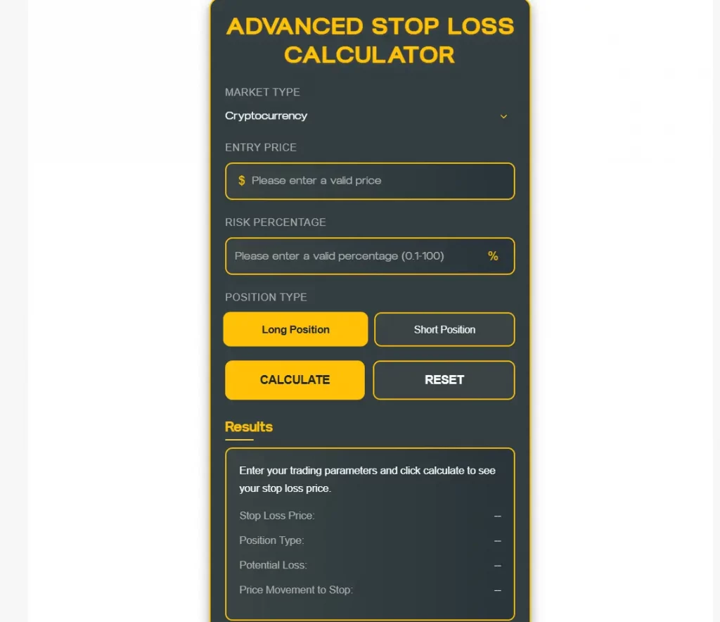 Stop Loss Calculator
